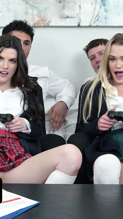 Fiona Frost & Chloe Rose Prep Their Pussies For Step Bros' Big Cocks With A Huge Cucumber - SisSwap | Clip 2