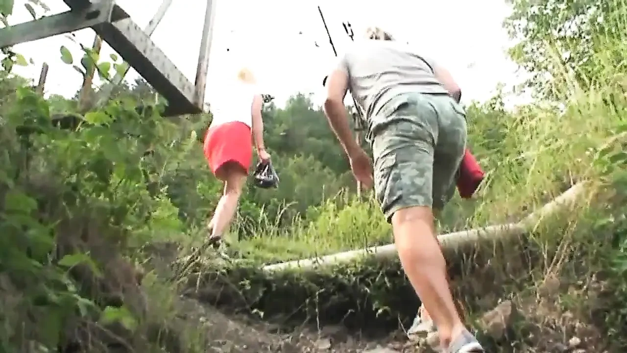 Hot blonde hardly fucked outdoor!