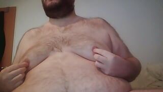 Just playing with my big fat man tits by Request, An extra