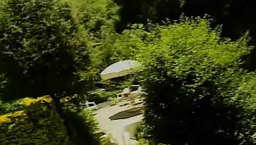 Stunning lesbo babes having fun by the pool