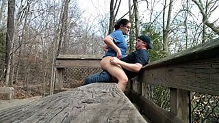 Amateur couple ALMOST caught fucking at the park