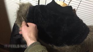 Lanet bir melrose Jacket ve cum içine fur hood