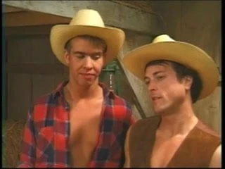 3 Studs fucking in the barn