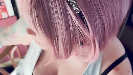 Barbarella Tribute! Tina Snua Dressed In Silver Including Knee High Boots & Gloves Smokes 2 Cigarettes Tip To Tail