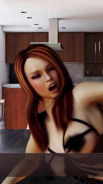 Fucking my Horny Maid Wearing Sexy Lingerie In The Kitchen - 3D Hentai Animated Porn With Sound - Living With Temptation | Clip 1