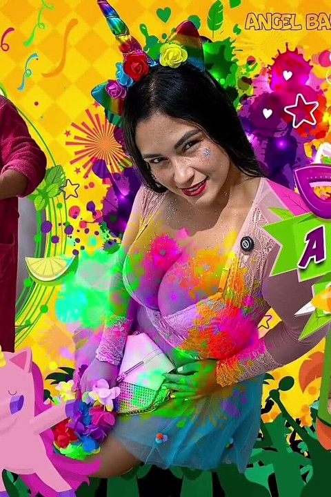 Big Ass Brunette Enjoys Carnival Jumping on the Neighbor's Stick