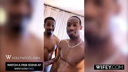 Жаждущей члена хотвайф Tiffani Time работают в паре два массивных больших черных члена