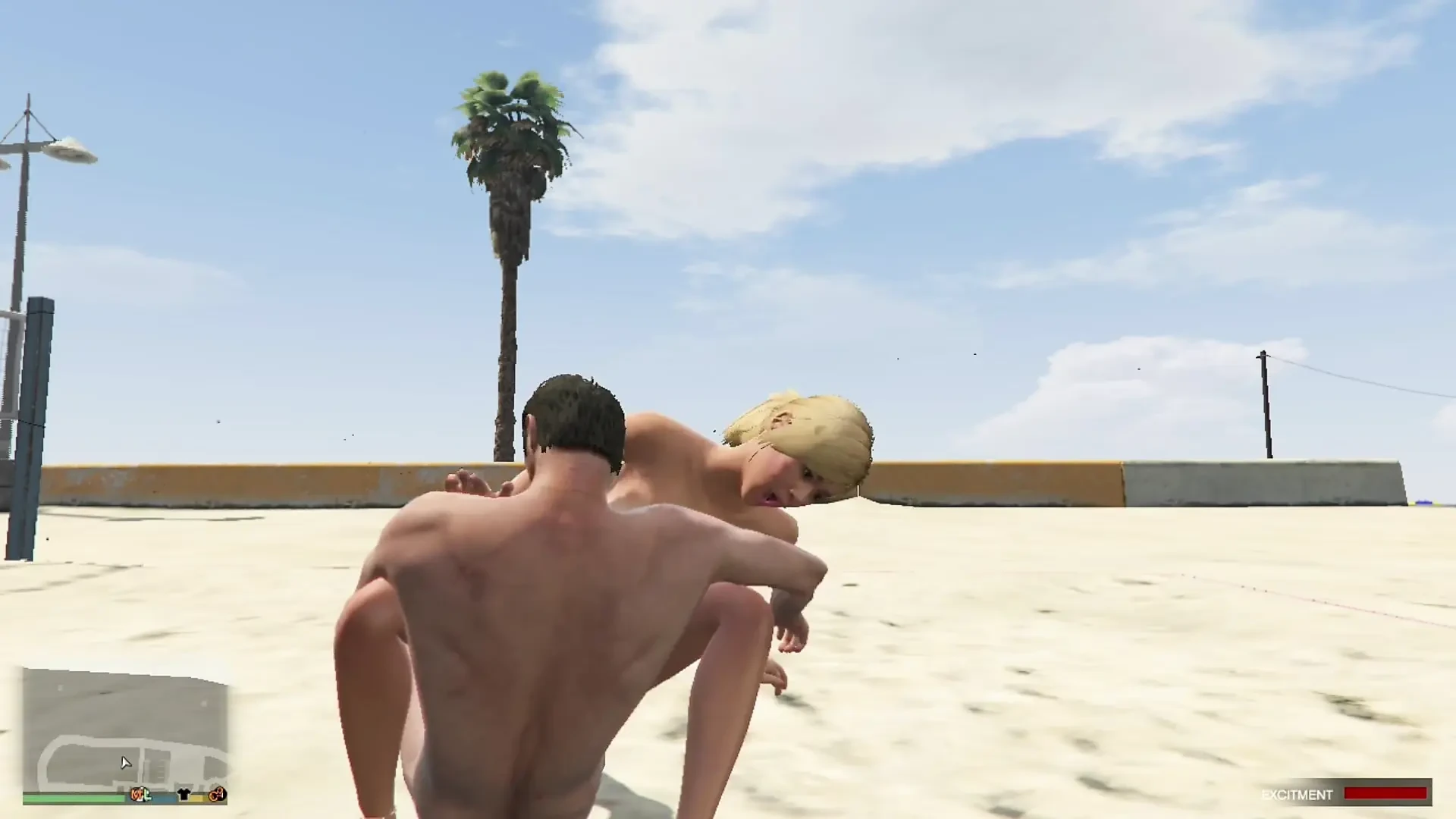 Sugar Daddy Trevor and Sugar Baby Tracey have sex in beach volleyball court