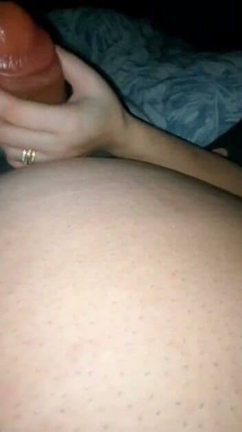 Stepmom handjob stepson 9 inch of dick in bed | Clip 1
