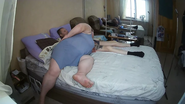 I finished in my neighbor's mouth after jerking off a dick and blowjob