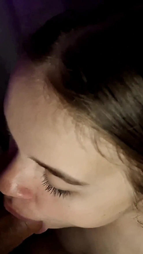 NATURAL DELICACY. The art of sucking and swallowing the end. A classic from Eager Kitten. CIM | Clip 1