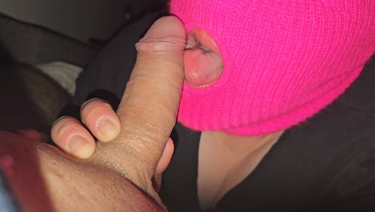 Close up of pulsating cum in a young woman's mouth (horny lady)