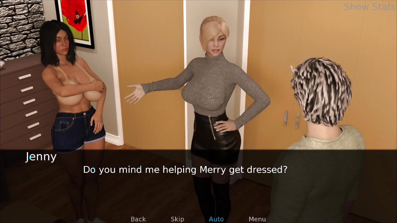 Горячая жена проекта - Jenny помогла Merry одеться