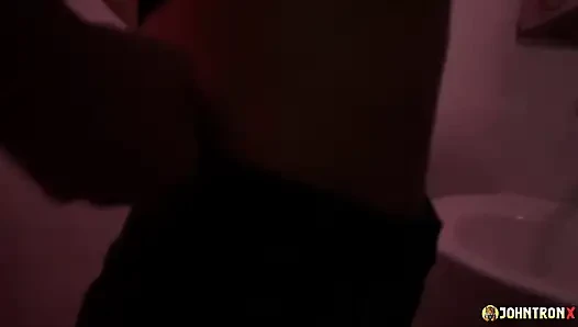 Johntronx - a Blowjob and a Quickie in a Dark Public Toilet