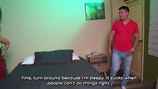 Stepson Shames Room with Busty Stepmother and Ends Up Fucking Her