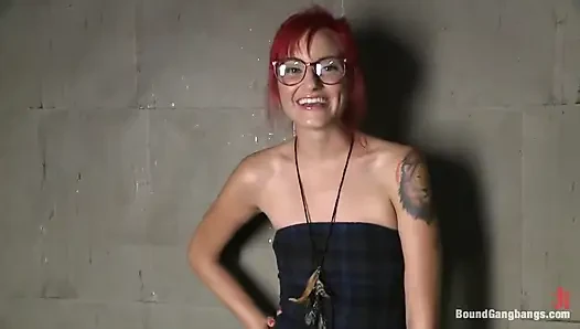 Art Student Gangbang in Freight Elevator