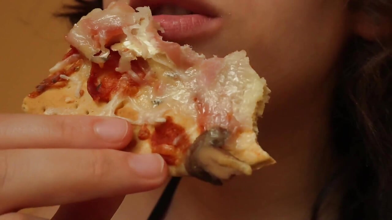 I Eat Some Pizza and Melon Because I'm Hungry and You Watch Me Eat Them Because They're Delicious