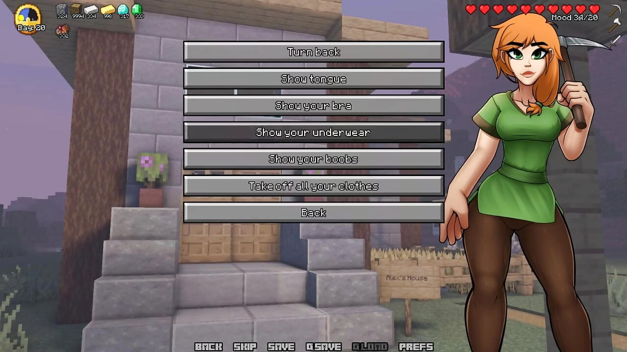 Minecraft Napaljeni zanat - Dio 3 - Alex puši Steveu od Loveskysanhentai