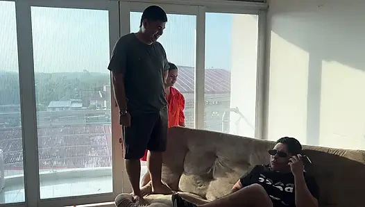 I FUCK THE DAUGHTER OF A BLIND MAN NEXT TO HIM, SEMEN FALLS ON HIM AND HE THOUGHT IT WAS CREAM