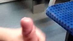 Guy wank on german Train