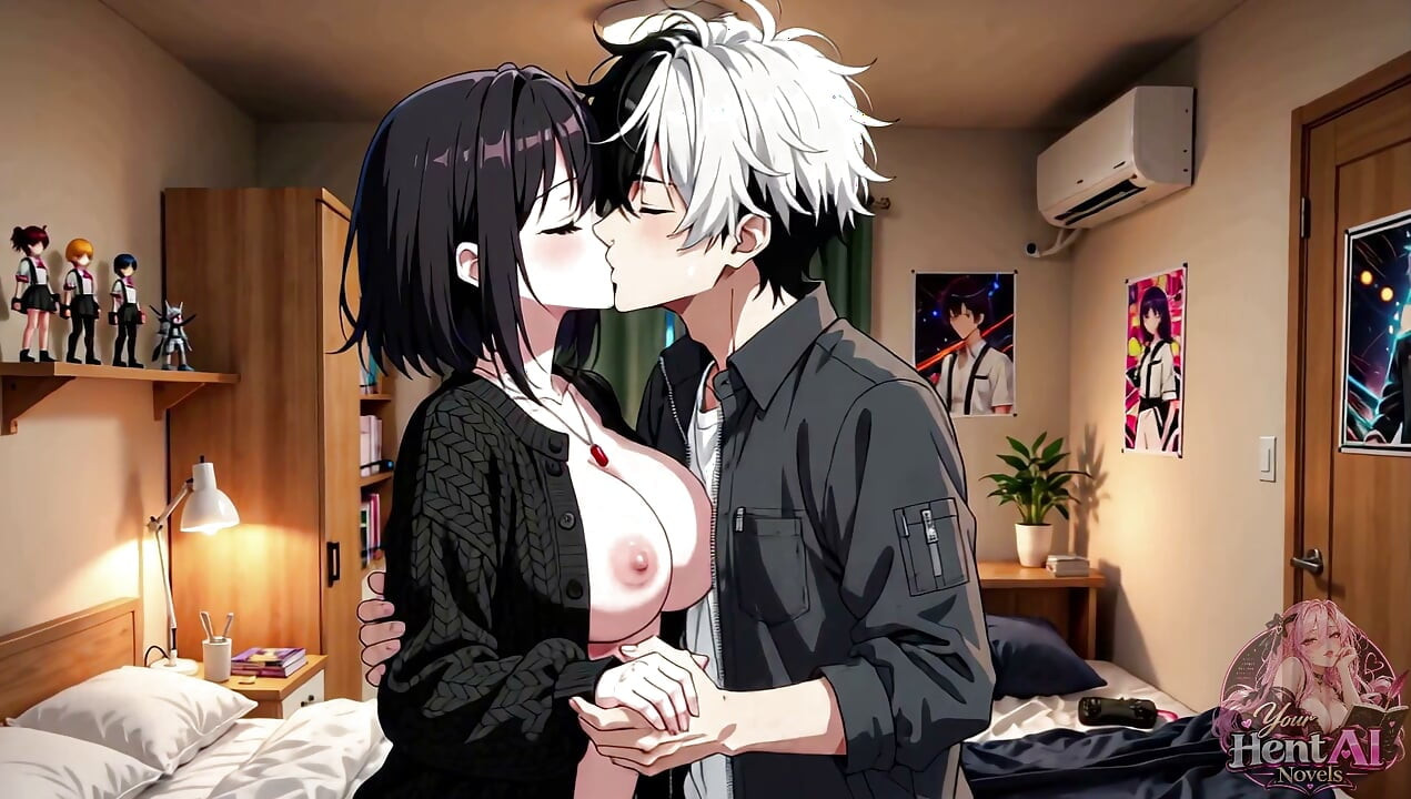 Busty college student has a crush on her college roommate, and they fuck hard during a night of passion.