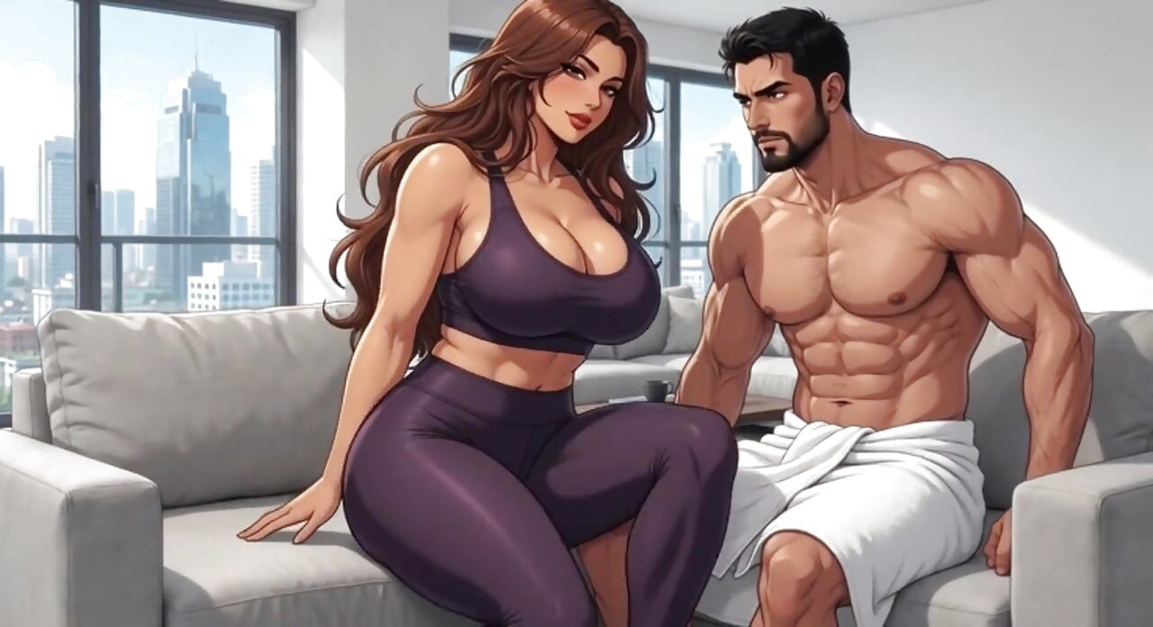 Married Woman Has Hot Secret Sex with Stepbrother After Laptop Delivery While Husband Waits Outside (ai Generated)