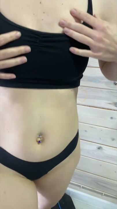 I undress in the gym while no one is watching and masturbate | Clip 1