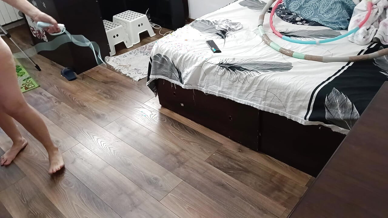 Sexy Wife Workout at Home Naked.