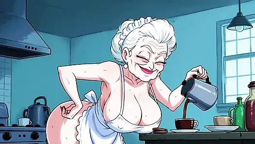 Ai si wanita dewasa dengan toket besar lagi asik ngentot di dapur