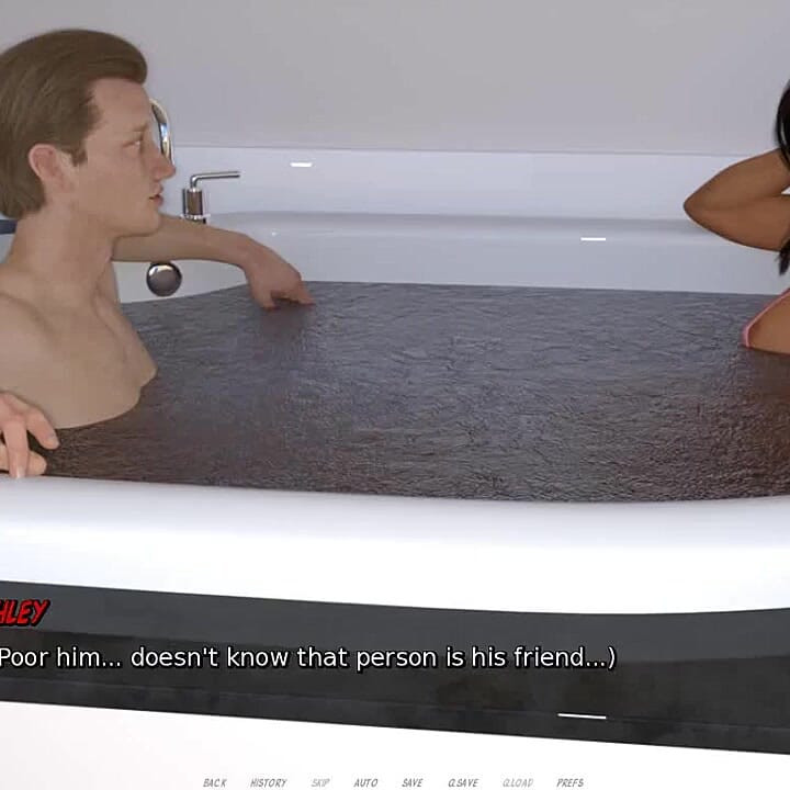 Hotwife Ashley: the housewife is in a hot tub with her husband's best friend ep 40