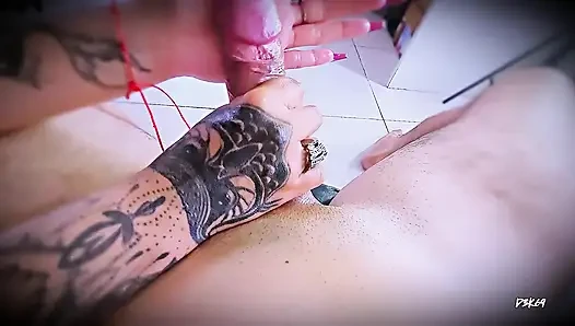 Long Nails Win Massage Hard Cock and Balls POV