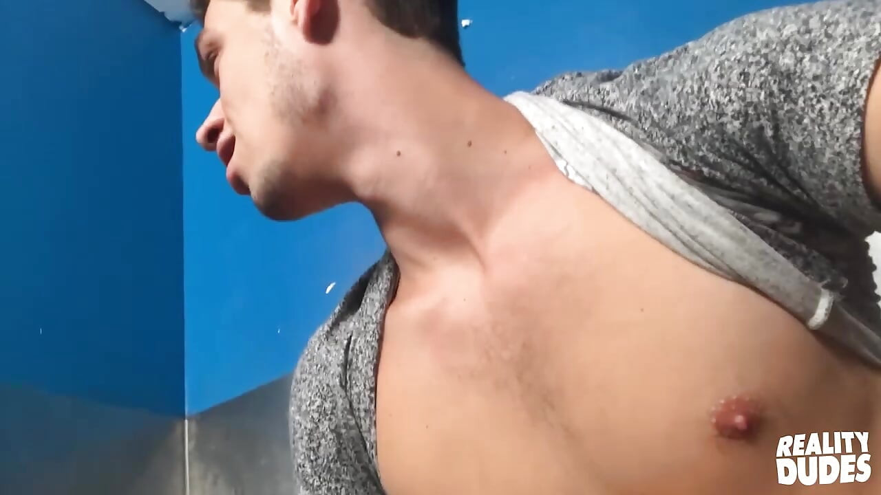 REALITY DUDES - Public Bathroom Tension: Gage Unkut Fucks A Stud And Bathes His Ass In Cum