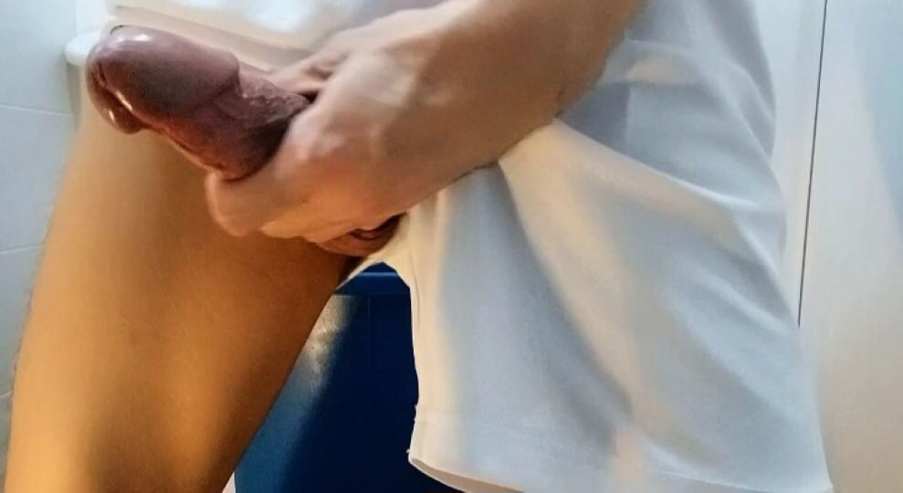 White Soccer Shorts Post Run Musk Long Gooning Denial No Cum