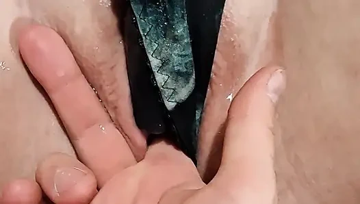 Playing with her clit