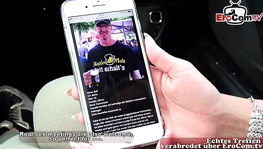 Kleine deutsche Schlampe Lina Fitness besucht User zum Blind Date