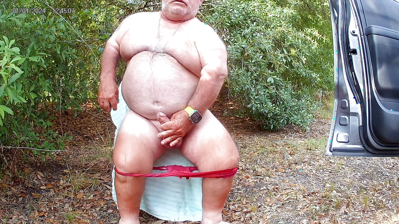 Mark Fletcher eating my cum again in the woods