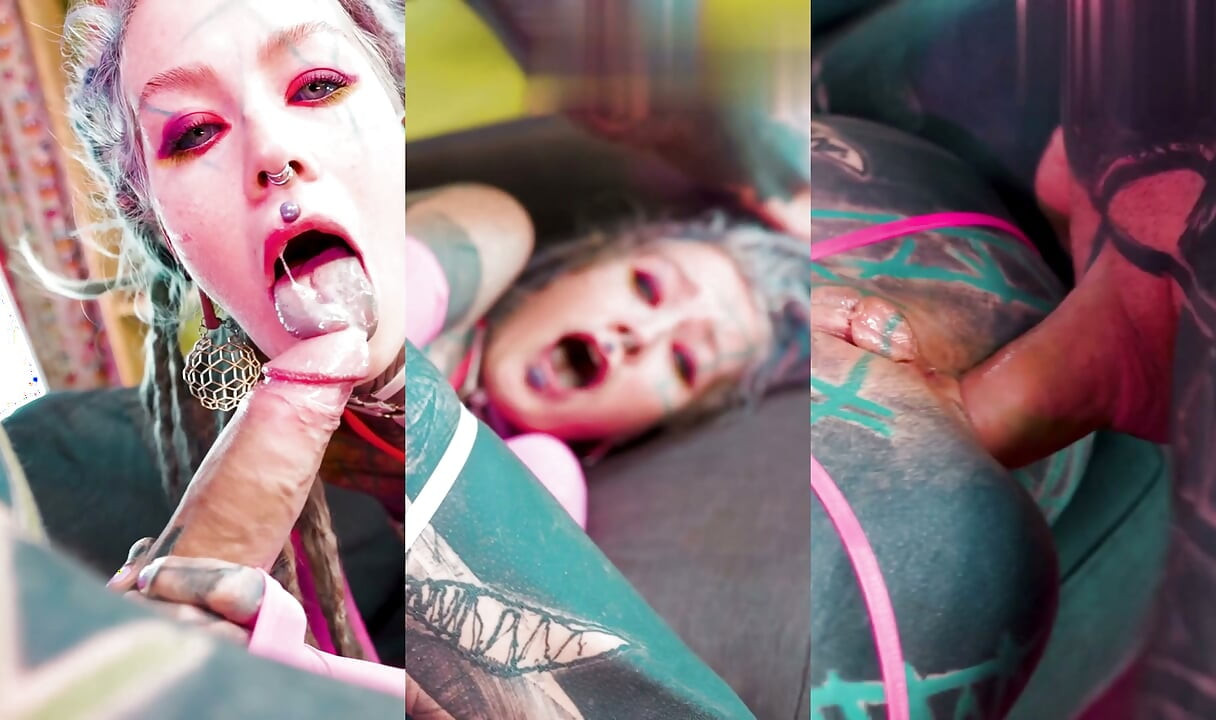 Alt Dreadhead Takes Hard BWC Anal with Wide Gapes & ATM