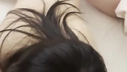 POV Asian Babe Blowjob and Crazy Riding on Bwc for a Creampie