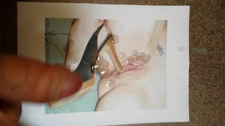 cum tribute over carolcox  - shoe and pussy