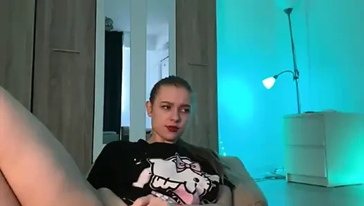 Fingering pussy and anal. Nipple clamps with jucielussie