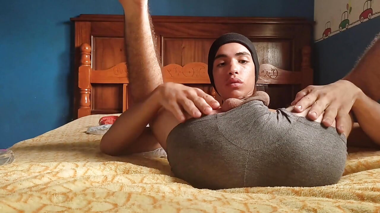 Colombian Guy with Huge Cock Masturbates and Fucks Ass, Cum at the End