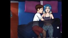Summertime Saga - 이브와 거친 섹스 장면 - 샤워 섹스 - 애니메이션 포르노 게임