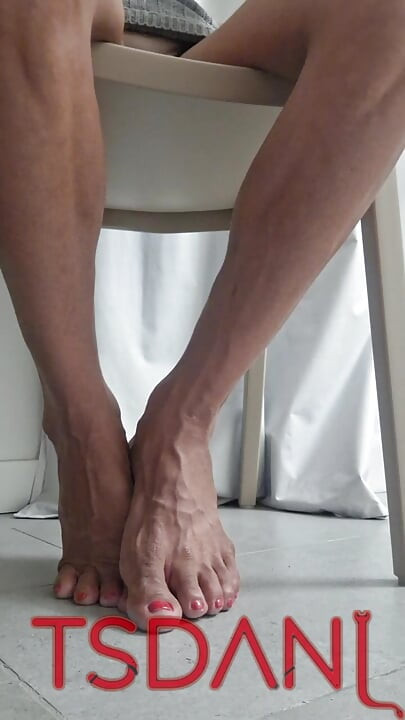 At Home, Showing My Feet by Voice, I Think About When It Will Be Wonderful to Suck Them All at Night