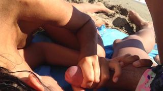 Twarz orgazm na plaży