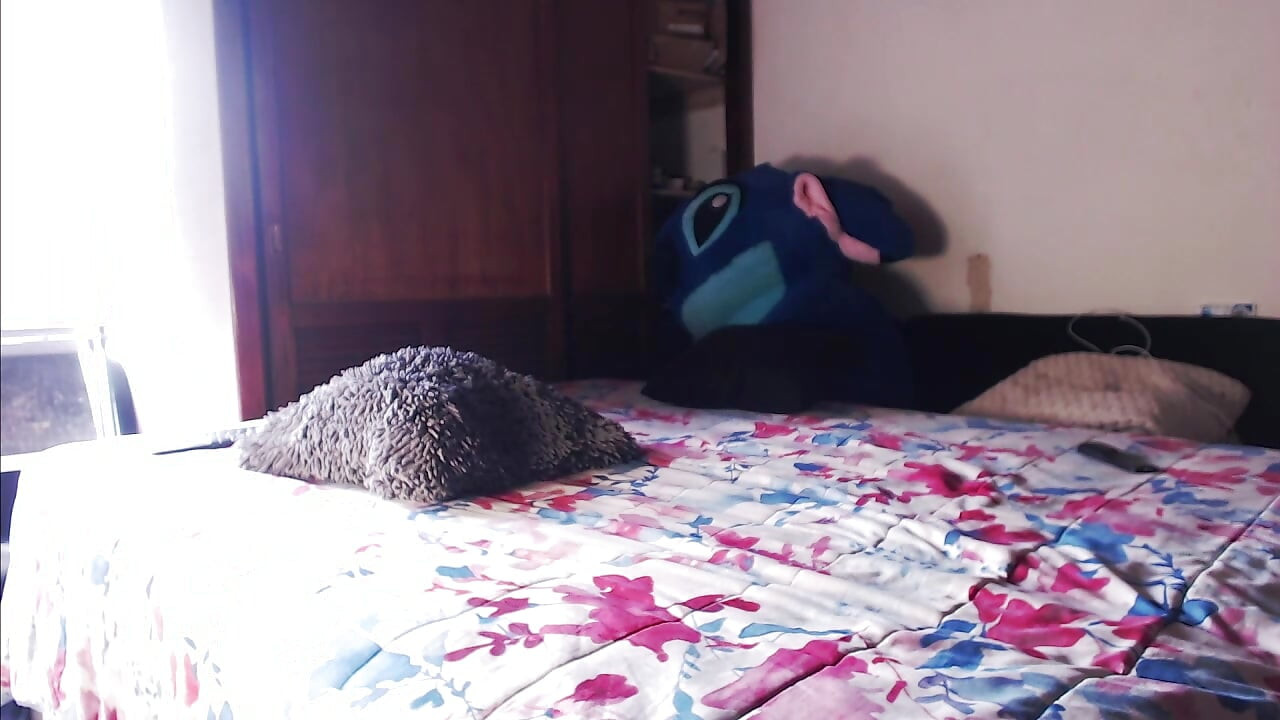 Guy with Naked Lenseria and Shows His Femboy Cock