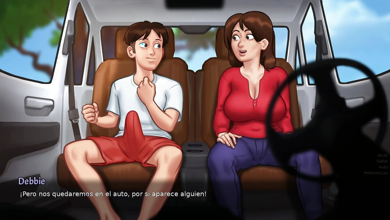 I Help My Stepson Orgasm Using My Huge Ass In The Car - Summertime Saga