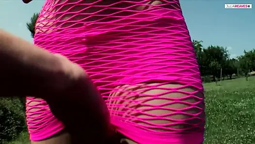 Fickende blonde neue freundin mit großen natürlichen brüsten