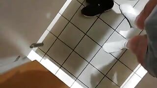 Strip and Cum in Public Toilet Part 1