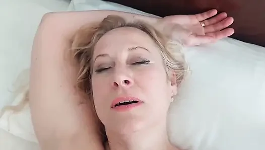 Mature Blonde Wife Enjoys Sex After Flight