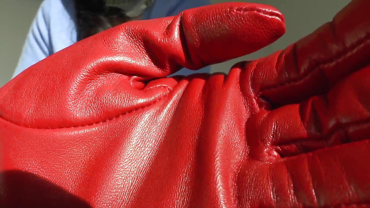 Today Is Your Cum Day! Sniffing Red Leather Gloves, Lady Victoria Valente
